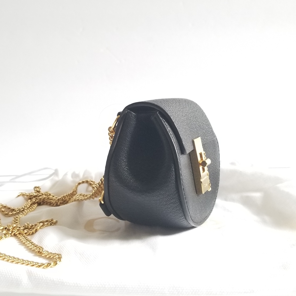 Chloe Drew Leather Crossbody Backpack Black - Picture 8 of 15
